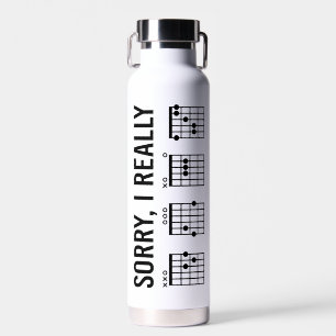 Botella De Agua Lo siento, de verdad DGAF Guitar Chords Funny
