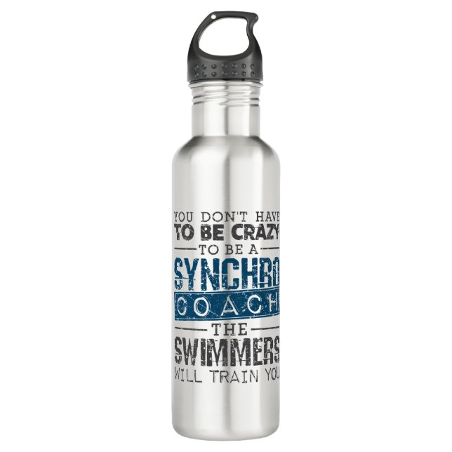 Botella De Agua Loco del entrenador de sincronizado de natación si (Anverso)