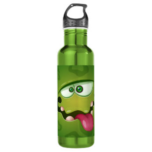 Botella De Agua Loco Monstruo Verde