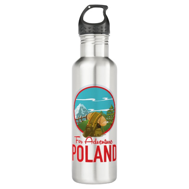 Botella De Agua Logo de Adventure Poland Travel (Anverso)