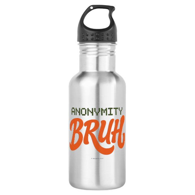 Botella de agua - Logo de Anonimato Bruh (Anverso)