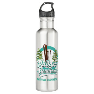 Botella De Agua Logo de Badger Mountain Waterville Washington Ski