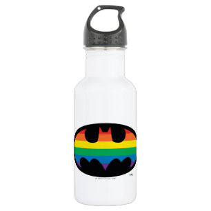 Botella De Agua Logo de Batman Rainbow