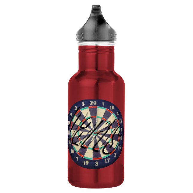 Botella De Agua Logo de Dartboard y Darts, (Derecha)