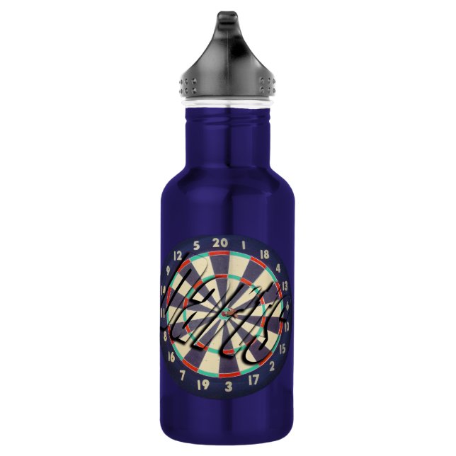 Botella De Agua Logo de Dartboard y Darts, (Derecha)