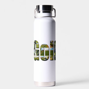Botella De Agua Logo de la Composición de Golf,