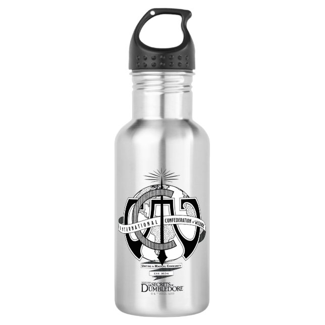 Botella De Agua Logo de la Confederación Internacional de Asistent (Anverso)