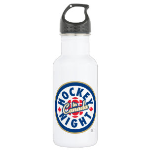 Botella De Agua Logo de la Noche de Hockey en Canadá