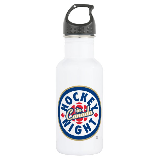 Botella De Agua Logo de la Noche de Hockey en Canadá (Anverso)