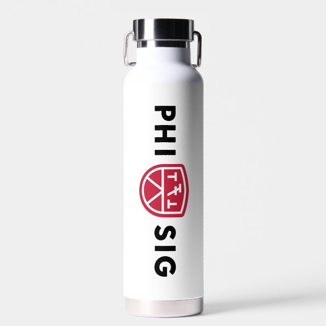 Botella De Agua Logo de Phi Sigma Kappa (Delantero)
