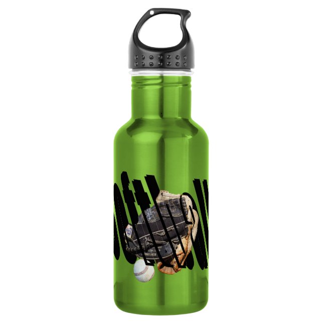 Botella De Agua Logo de sóftbol, (Anverso)