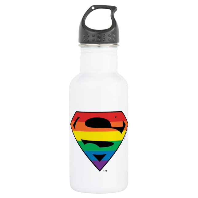 Botella De Agua Logo de Superman Rainbow (Anverso)