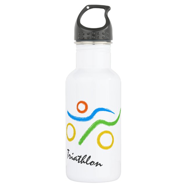 Botella De Agua Logo de Triathlon (Anverso)