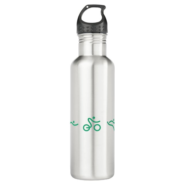 Botella De Agua Logo de Triathlon Green (Anverso)