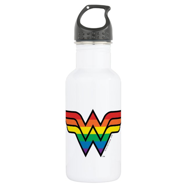 Botella De Agua Logo de Wonder Woman Rainbow (Anverso)