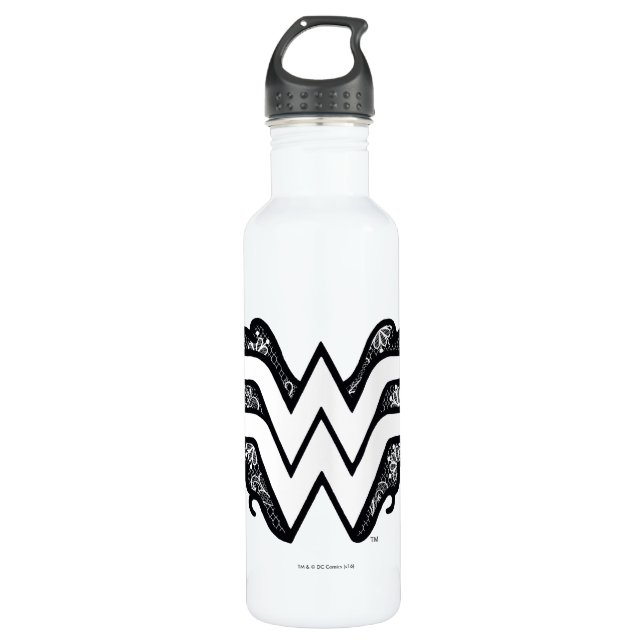 Botella De Agua Logo de Wonman Black Lace (Anverso)
