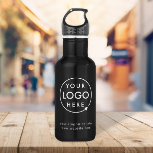 Botella De Agua Logo   Empresa comercial Minimalista