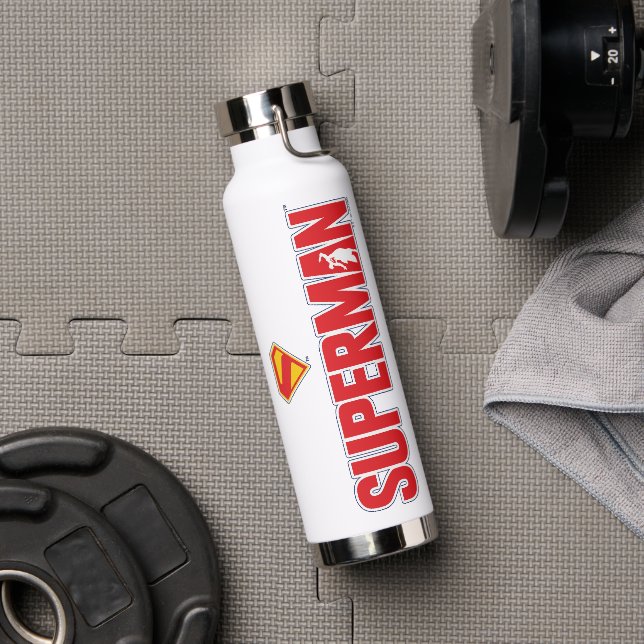 Botella De Agua Logo en negrita de Superman clásico (Gimnasio)