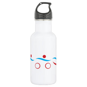 Botella De Agua Logo moderno de Triathlon