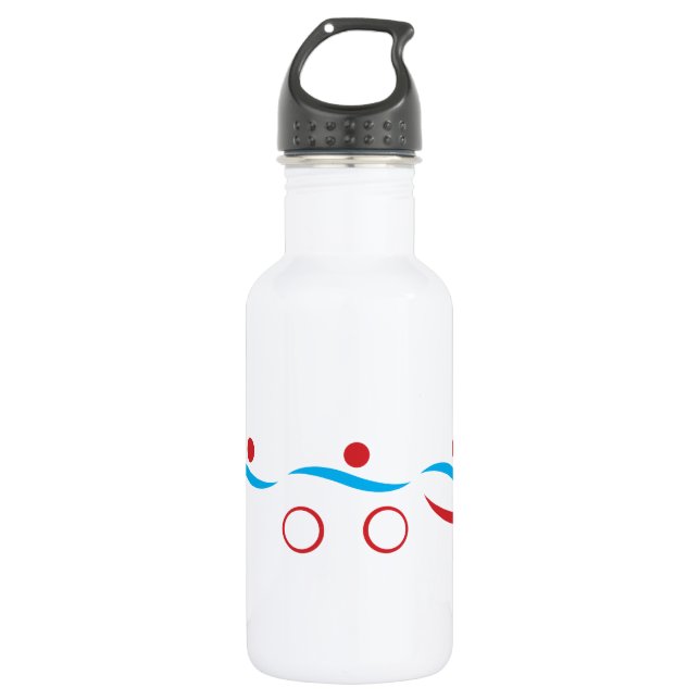 Botella De Agua Logo moderno de Triathlon (Anverso)