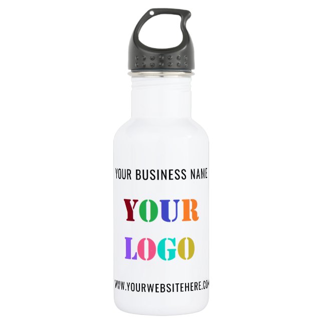 Botella De Agua Logo Name Website Water Bottle Promotional Company (Anverso)