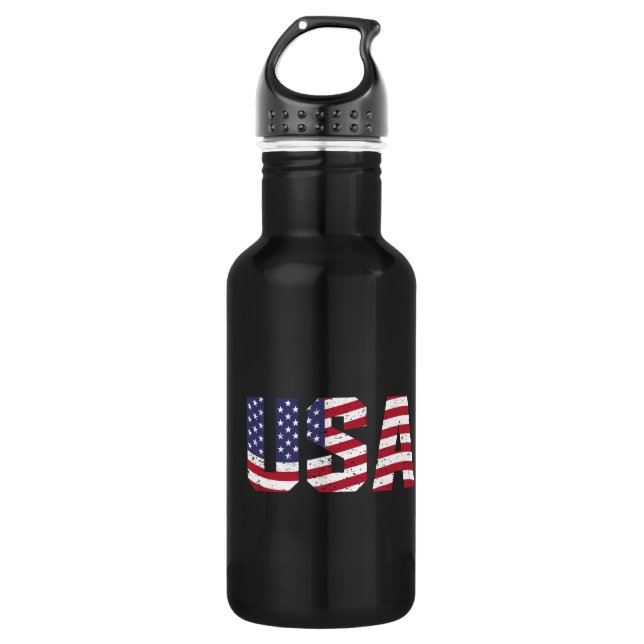 Botella De Agua Logo Patriótico "All American" (Anverso)
