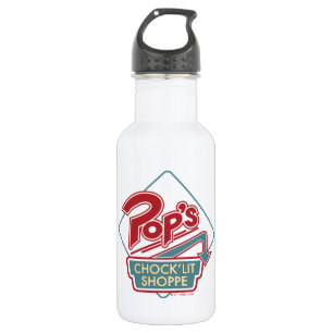 Botella De Agua Logo rojo de la tienda "chock'Lit" del Pop