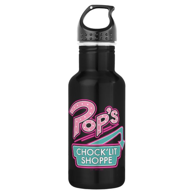 Botella De Agua Logo rosa de la tienda "chock'Lit" del Pop (Anverso)