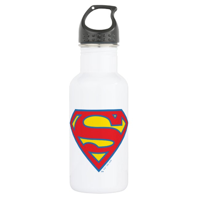 Botella De Agua Logo superchica clásica con contorno azul (Anverso)