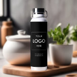 Botella De Agua Logotipo comercial Negro mínimo<br><div class="desc">Presentamos nuestra botella de agua diseñada por el personalizado, la encarnación perfecta del estilo, la sostenibilidad y la funcionalidad, hecha a medida para su pequeña empresa. Ya sea que esté buscando promocionar su marca, difundir un mensaje o simplemente ofrecer un regalo atento a sus clientes y clientes, nuestra botella de...</div>