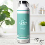 Botella De Agua Logotipo comercial simple<br><div class="desc">Una forma sencilla pero impresionante de presentar su negocio, marca o diseño personalizado. Personalice esta botella de agua con el logotipo de su empresa o marca, o incluso un diseño suyo que quiera caracterizar. Cambie el fondo y los colores de fuente y la tipografía a lo que desee. Botella de...</div>