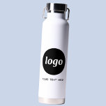 Botella De Agua Logotipo con promoción de marca comercial de texto<br><div class="desc">Añade tu propio logotipo y elección de texto a este diseño. Eliminar el texto si lo prefiere. Minimalista y profesional para promover la lealtad de marca. Excelente para la marca de empleados,  o como producto promocional para sus clientes y clientes.</div>
