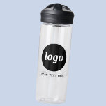 Botella De Agua Logotipo con promoción de marca comercial de texto<br><div class="desc">Añade tu propio logotipo y elección de texto a este diseño. Eliminar el texto si lo prefiere. Minimalista y profesional para promover la lealtad de marca. Excelente para la marca de empleados,  o como producto promocional para sus clientes y clientes.</div>