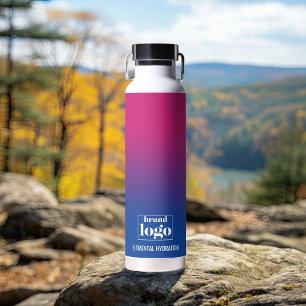 Botella De Agua Logotipo de elemento de degradado violeta azul min