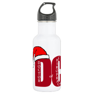 Botella De Agua Logotipo de Médica de Navidades quiroprácticos de