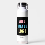 Botella De Agua Logotipo de negocio del Personalizable amarillo Pa<br><div class="desc">Añada su logotipo o imagen a este moderno diseño pastel. Puede simplemente añadir el logotipo, la imagen o la foto personal de su empresa. Logo editable o negocio de fotografía o regalo personal individual para un amigo, compañero de trabajo o cualquier otra persona. Diseño moderno del personal de la empresa...</div>
