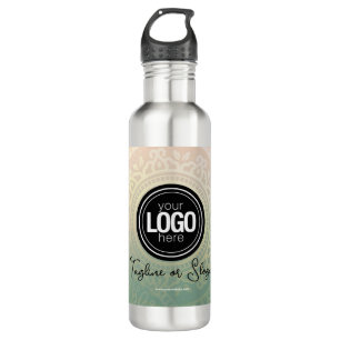 Botella De Agua Logotipo de negocio personalizado Yoga verde ele