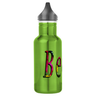 Botella De Agua Logotipo de nombre floral Becky,