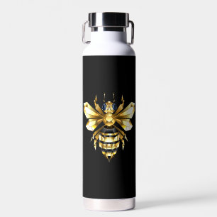 Botella De Agua Logotipo de Relieve metalizado dorado falso poligo