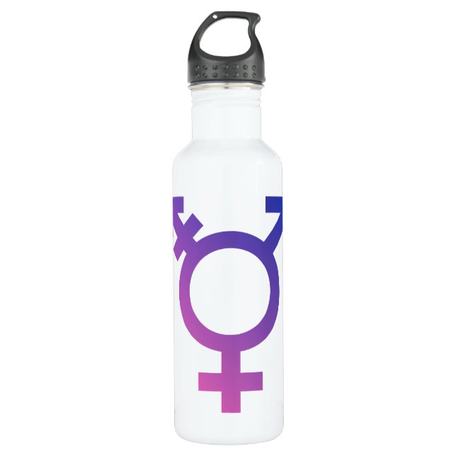 Botella De Agua Logotipo del símbolo del transexual (Anverso)