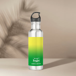 Botella De Agua Logotipo Elemental de gradiente amarillo verde min