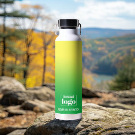 Botella De Agua Logotipo Elemental de gradiente amarillo verde min