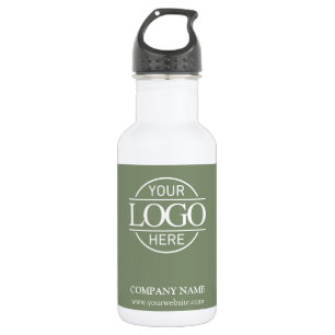 Botella De Agua Logotipo empresarial elegante y moderno de color v