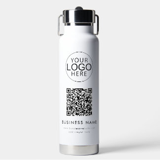 Botella De Agua Logotipo moderno de negocios Código QR Eventos cor