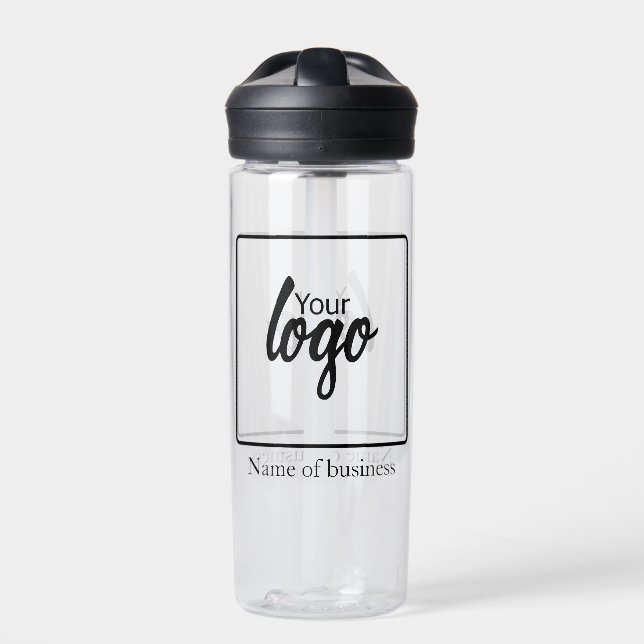 Botella De Agua Logotipo Negocio Personalizado (Delante)