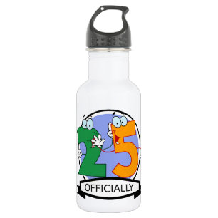 Botella De Agua Logotipo oficial de cumpleaños 25