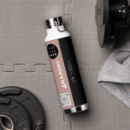 Botella De Agua Logotipo personalizado Nombre de código Qr Naranja