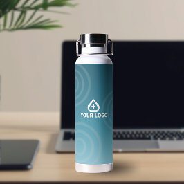 Botella De Agua Logotipo promocional de Teal Gradient Behavioral H
