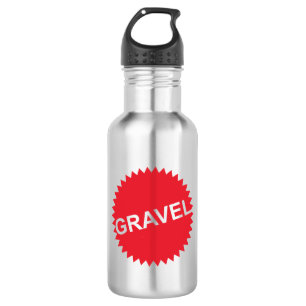Botella De Agua Logotipo rojo de ciclismo de grava