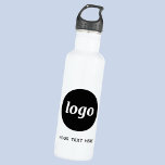 Botella De Agua Logotipo simple con negocio de texto<br><div class="desc">Añade tu propio logotipo y elección de texto a este diseño. Eliminar el texto si lo prefiere. Minimalista y profesional para promover la lealtad de marca. Excelente para la marca de empleados,  o como producto promocional para sus clientes y clientes.</div>